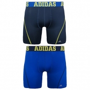 adidas Men's Sport Performance ClimaCool 2-Pack Boxer Brief Collegiate Navy/Semi Solar Yellow/Bold Blue/Collegiate Navy SM