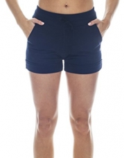 90 Degree By Reflex Activewear Lounge Shorts - Heather Navy Small