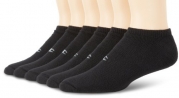 Champion Men's 6 Pack No Show Socks, Black,  (Shoe Size 6-12)