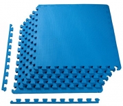 BalanceFrom Puzzle Exercise Mat with High Quality EVA Foam Interlocking Tiles, Blue