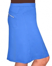 Kosher Casual Women's To The Knee Length Running Skirt With Built In Shorts Small Aqua