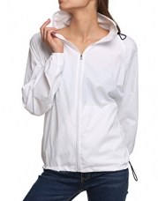 New fashion Waterproof Climbing Running Outdoor Hoodie Coat Sport Cycling Jacket, White, Small