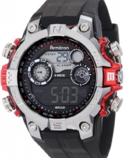 Armitron Men's 40/8251RED Black Digital Sport with Red Metalized Accents Watch