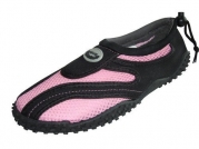 Womens Water Shoes Aqua Socks Pool Beach ,Yoga,Dance and Exercise (5, Black/Pink 1185L)