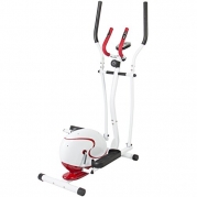 Best Choice Products Red Magnetic Elliptical Trainer Fitness Space Saver Machine Cardio Workout Gym
