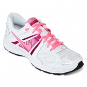 Nike Dart 10 Running Shoes - Women athletic sneakers (10) White/Fusion Pink/Silver/Digital Pink