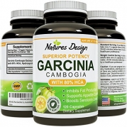 80% HCA Pure Garcinia Cambogia Extract - Highest Grade for Weight Loss ★ Appetite Suppressant ★ Best Premium Quality As Experts Recommend ★ Potent Strength & Fully Guaranteed Natures Design