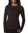 Next Level Apparel Ladies Soft Long-Sleeve Thermal T-Shirt, Brown, Small