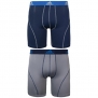 adidas Men's Sport Performance Climalite 9-Inch Midway Underwear (2-Pack), Night Indigo/Light Onyx, Small