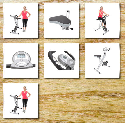 Exerpeutic folding magnetic upright bike with pulse