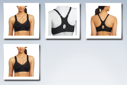 Champion women's powerback underwire sports bra, black,