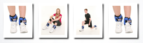 All Pro weight adjustable ankle weights, 10-lb pair (up to 5-lbs per ankle)
