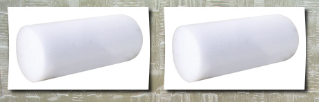 Foam Roller 6 inch x 12 inch white full round
