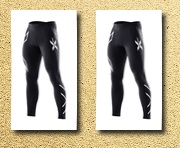2XU men's thermal compression tights (black/black, )