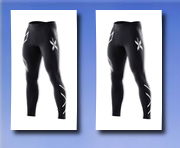 2XU men's thermal compression tights (black/black, )