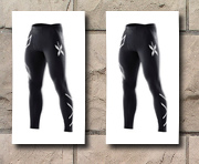 2XU men's thermal compression tights (black/black, )