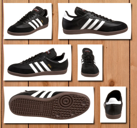 adidas men's samba classic soccer shoe,black/running white,7 m