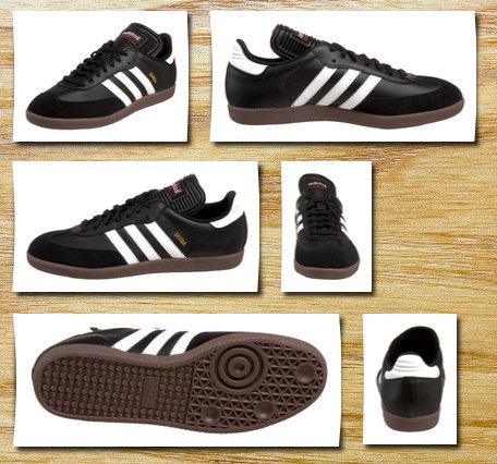 adidas men's samba classic soccer shoe,black/running white,7.5 m