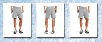 Russell Athletic men's cotton performance baseline short, oxford,
